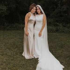 Six Stories Champagne Bridesmaid Dress